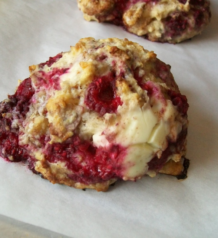 Raspberry Cottage Cheese Scones