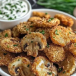 Keto Crispy Garlic Mushroom Bites