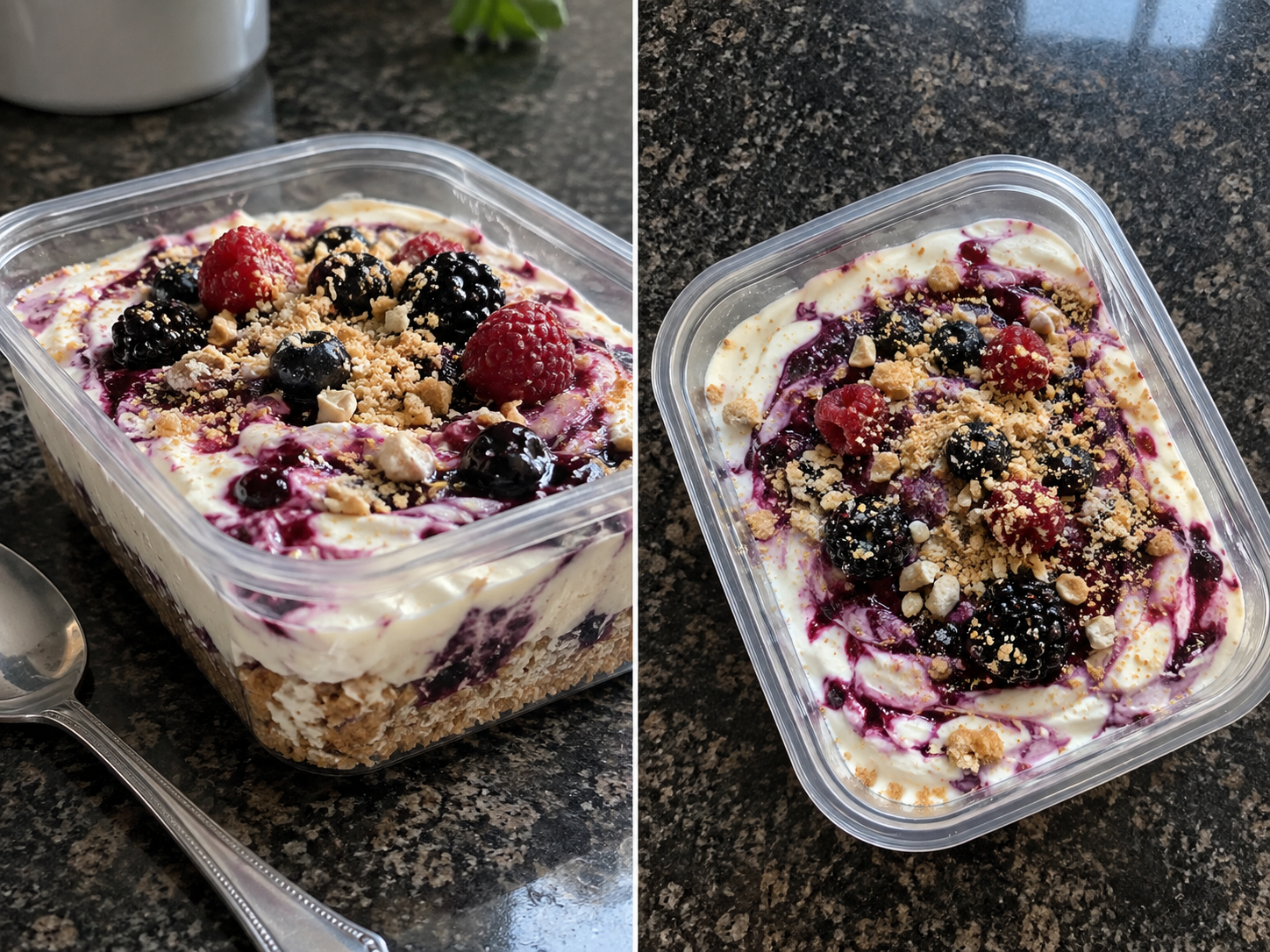 🫐 Mixed Berry Crumble Protein Cheesecake Bowl