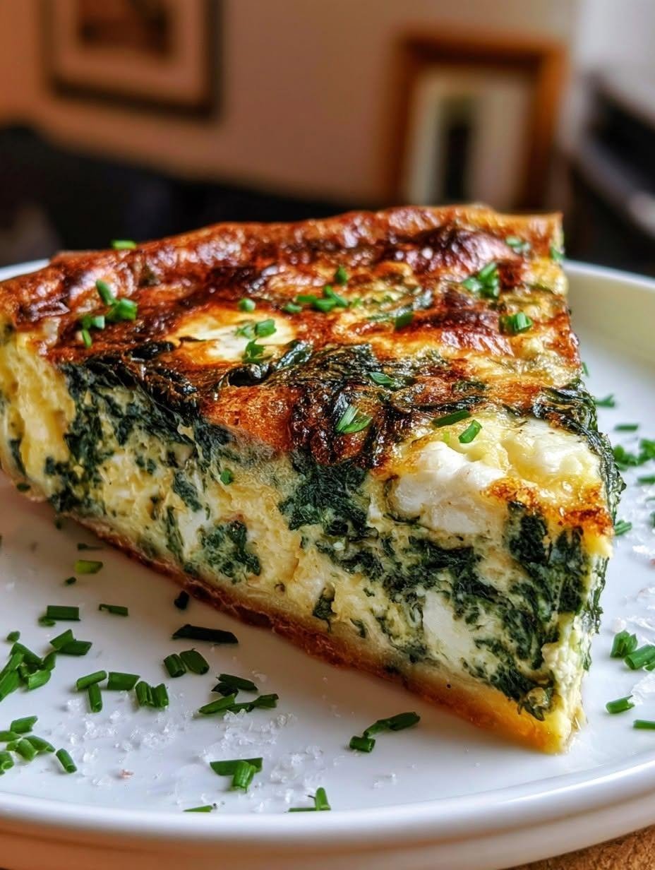 Spinach & Feta Frittata Recipe – Easy, Creamy & Delicious