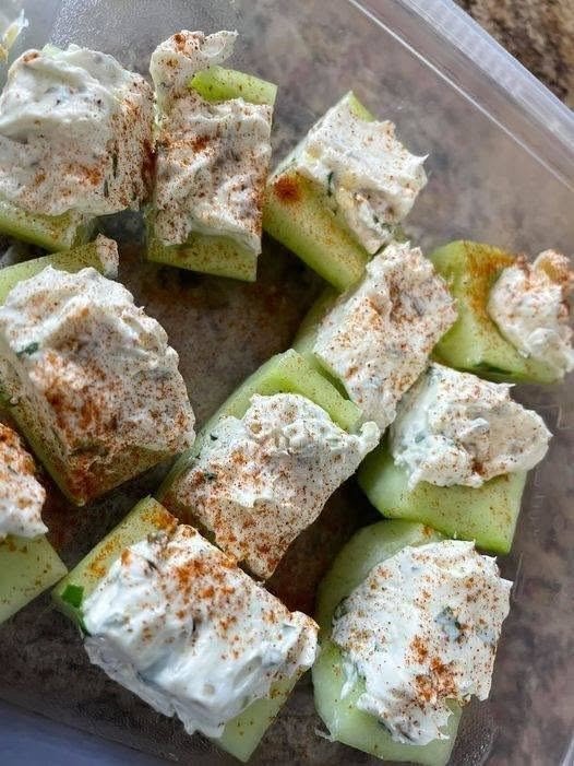 Stuffed Cucumber Bites