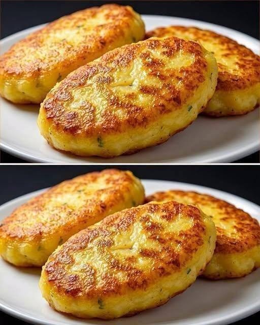 Crispy Golden Potato & Cheese Breakfast Patties