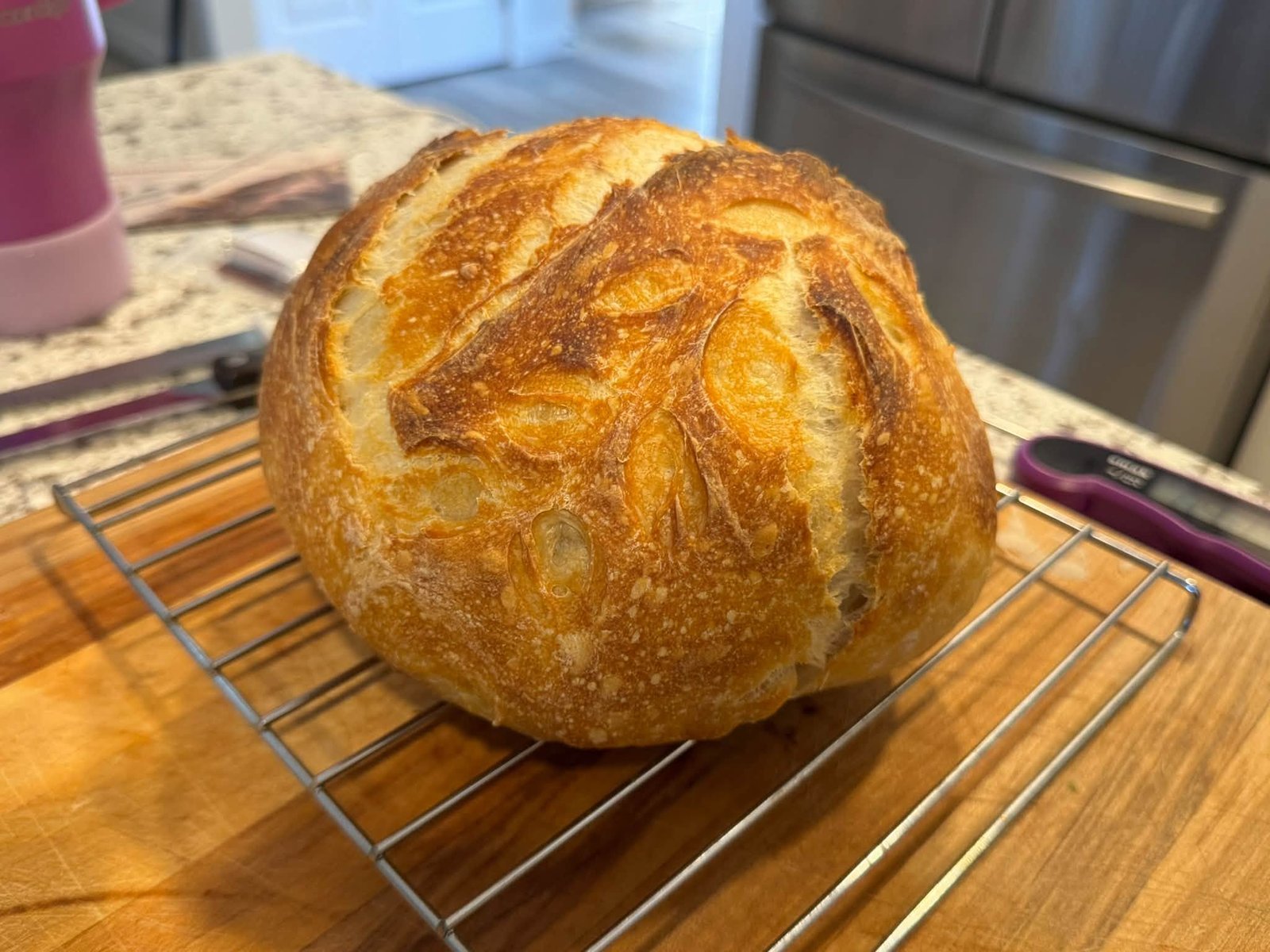 Rustic Homemade Artisan Bread Recipe: Crispy Crust, Soft Crumb & Beautiful Open Texture