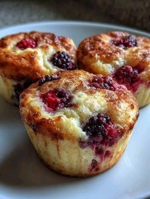 Chewy Cottage Cheese Muffins – Low-Carb & Berry-Filled