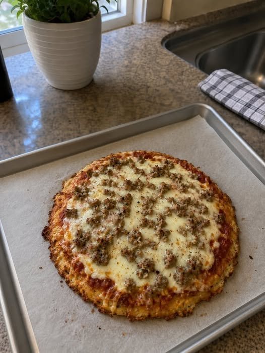 Chicken Crust Pizza – Crispy, Cheesy & High-Protein Keto Pizza