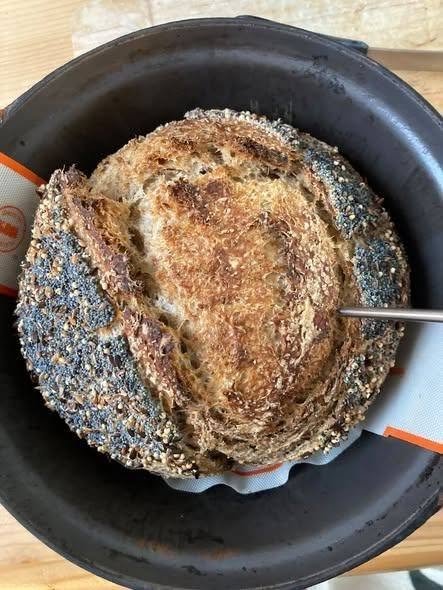 Olive Sourdough Bread – Overnight Whole-Wheat Levain Method