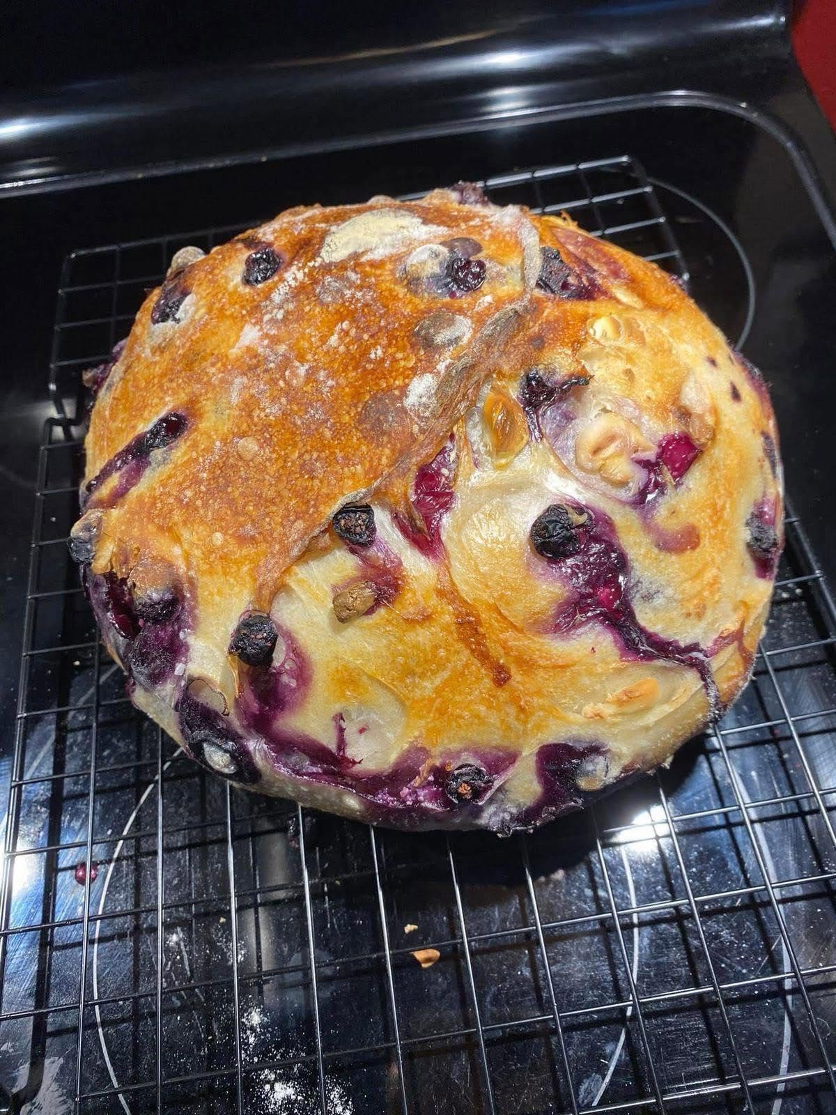 Homemade Blueberry Cranberry Walnut Bread – Easy Artisan Bread Recipe