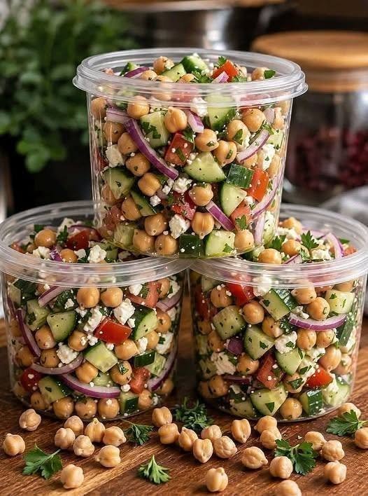 Mediterranean Crunch Salad – Fresh, Creamy, Low-Carb & Meal-Prep Friendly