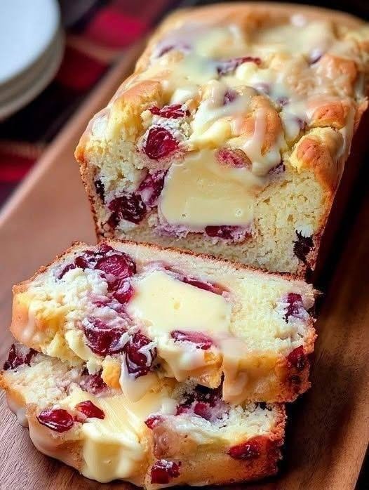 White Chocolate Cranberry Loaf Cake Recipe – A Soft, Buttery Cake with Creamy White Chocolate